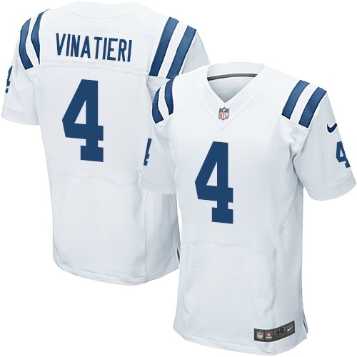 Men's Elite Adam Vinatieri Nike Jersey White Road - #4 NFL Indianapolis Colts